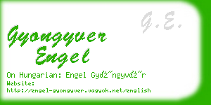 gyongyver engel business card